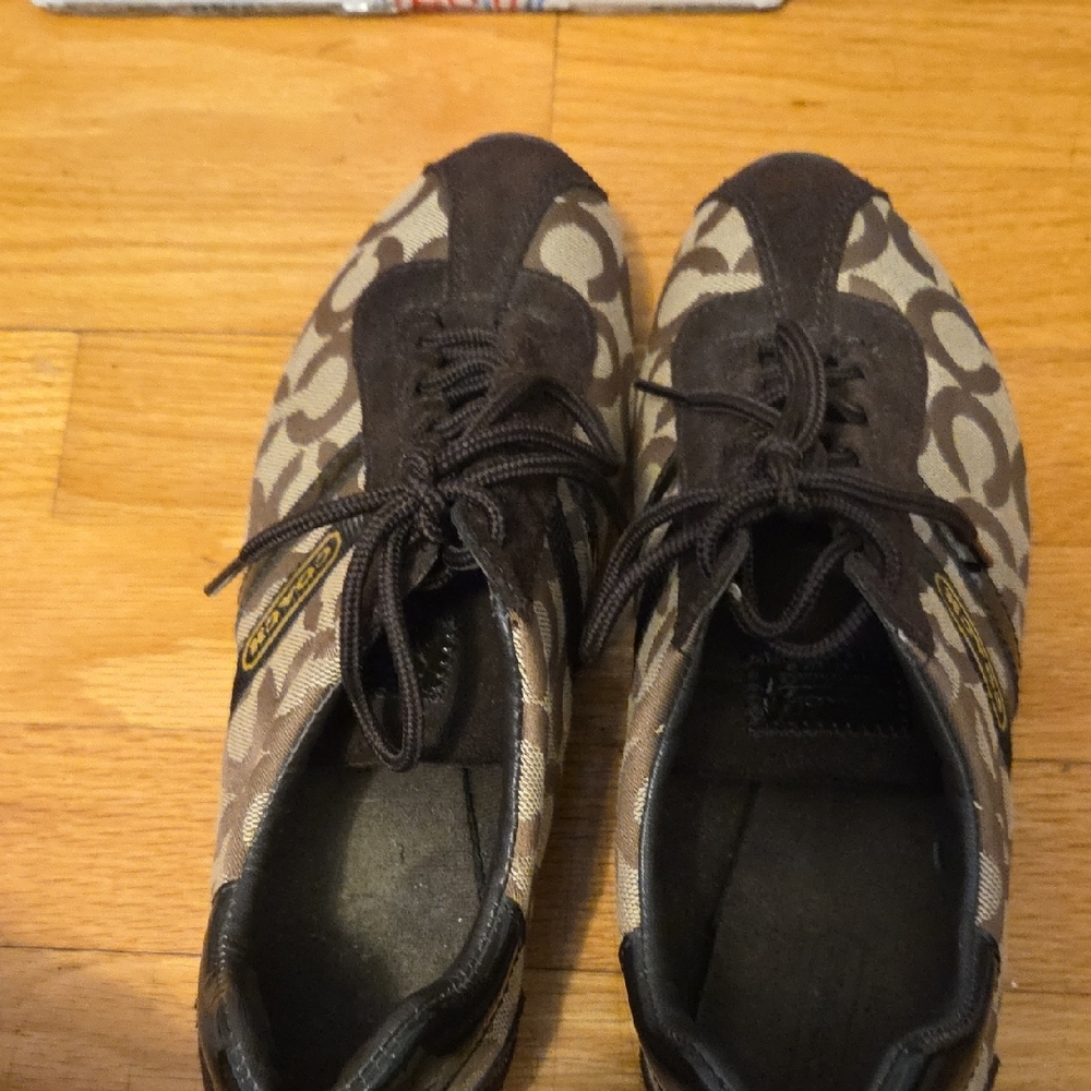 Coach Brown and Tan Casual Sneakers
